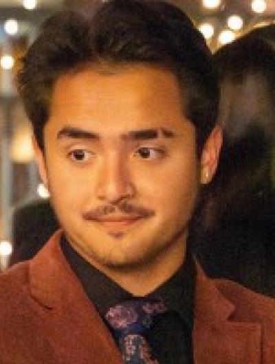 student looking aside